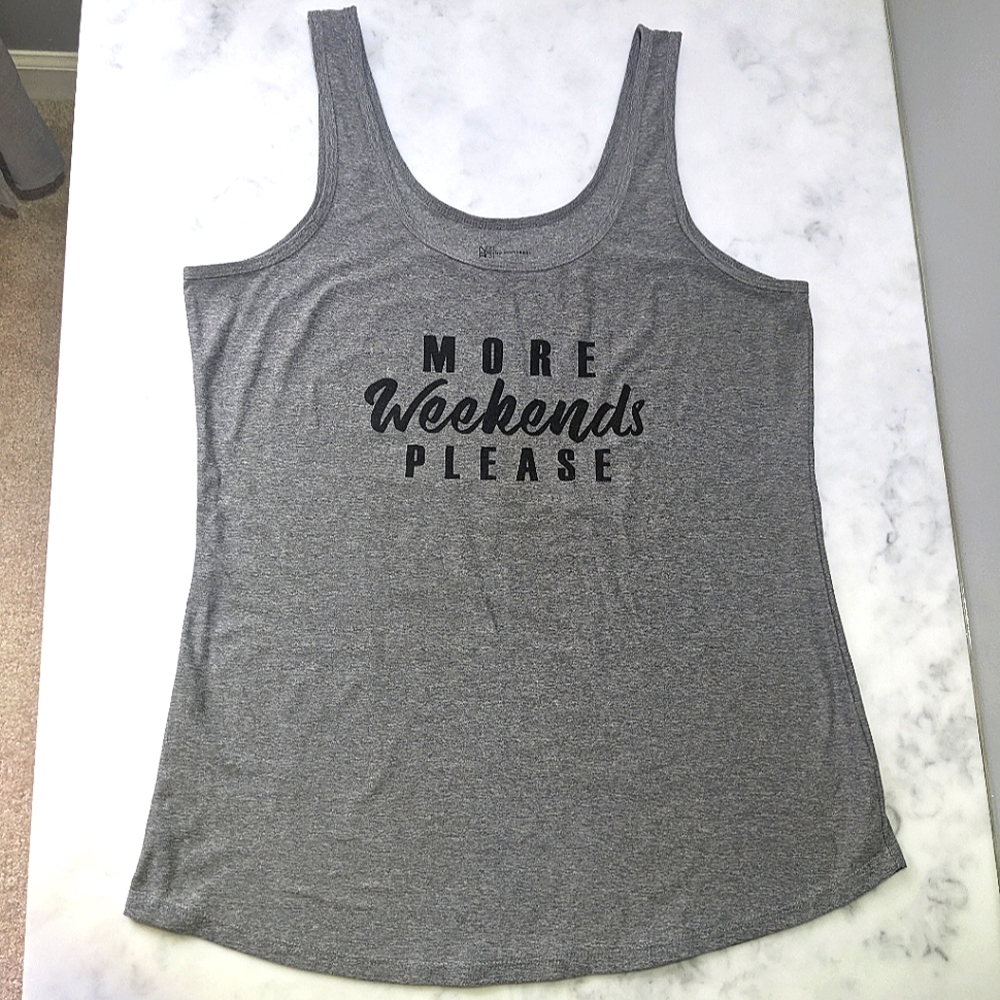 Gray Tank Top / Scoop Neck Tank
